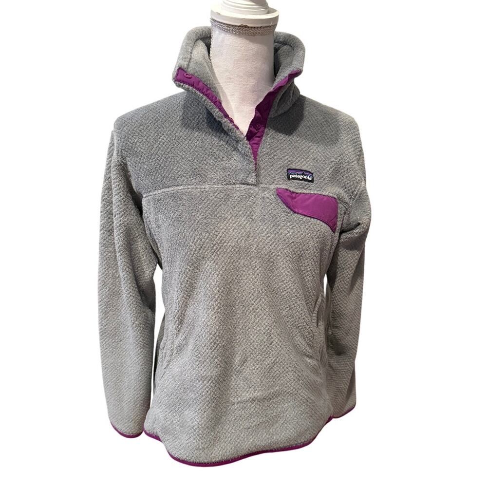 Patagonia Re-Tool Snap T Pullover Fleece Sweater Gray M